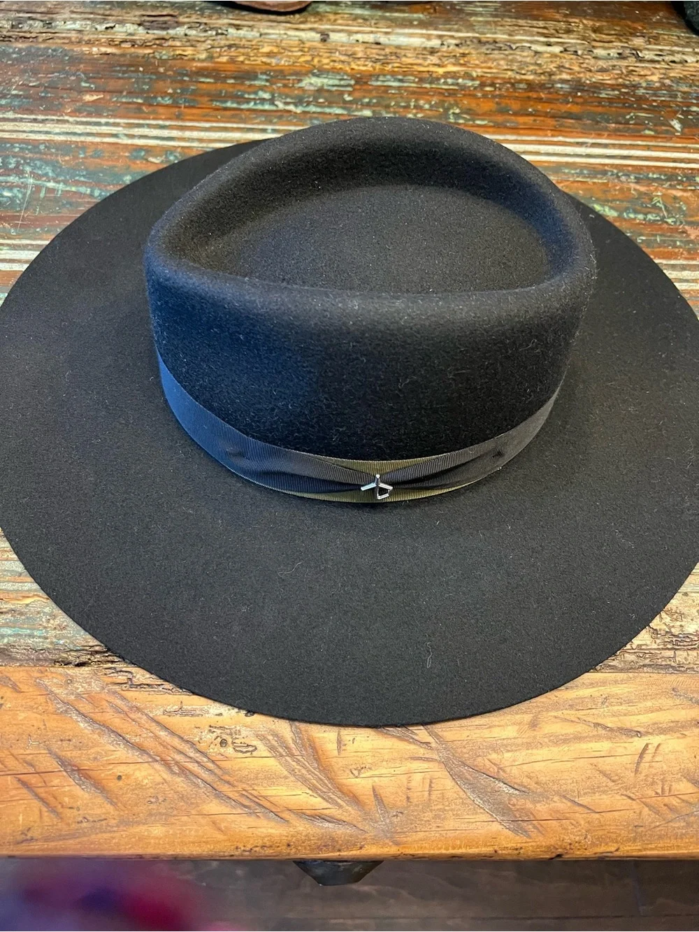 rag & bone Black Thames Fedora with Subtle Trim